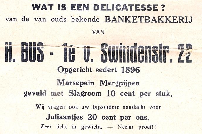 1e van Swindenstraat 22 - 1926  
