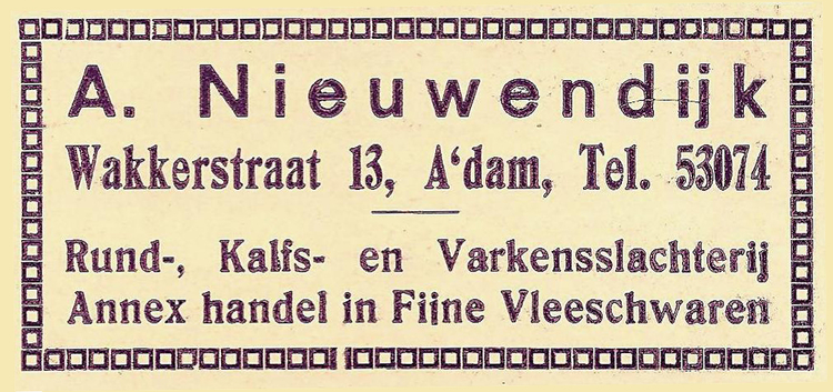 Wakkerstraat 13 - 1928  
