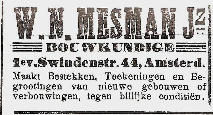 1e van Swindenstraat 44 - 1913  