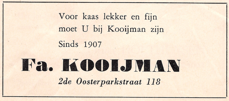 2e Oosterparkstraat 118 - 1959  