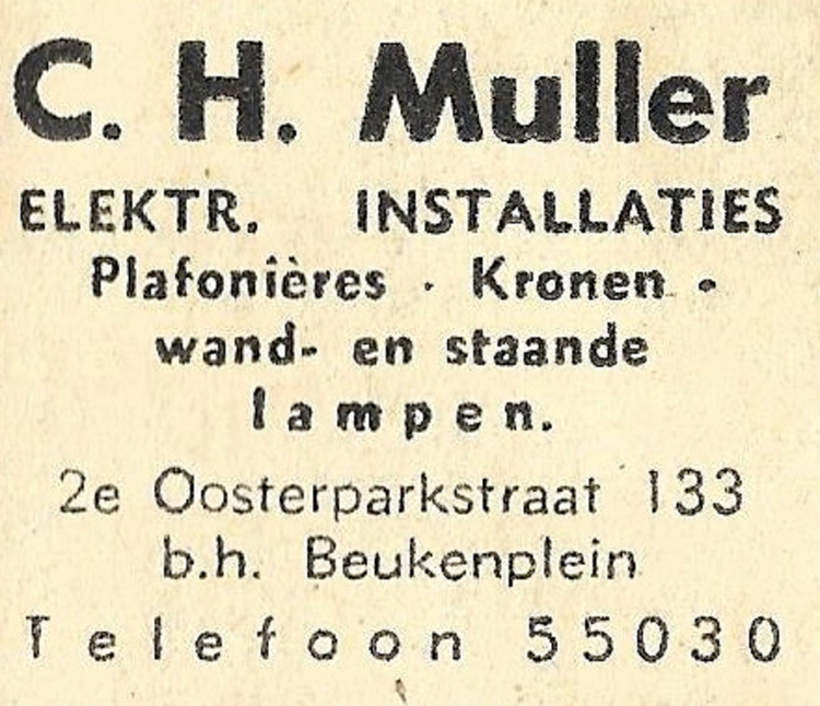 2e Oosterparkstraat 133  - 1963 .<br />Bron: Sursum Corda 
