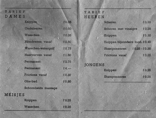 Arntzeniusweg 22 prijslijst - 1938  