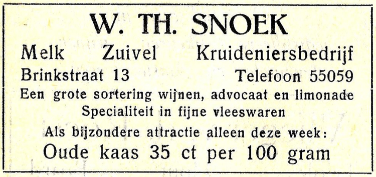 Brinkstraat 13 - 1951 .<br />Bron: Diemer Courant 