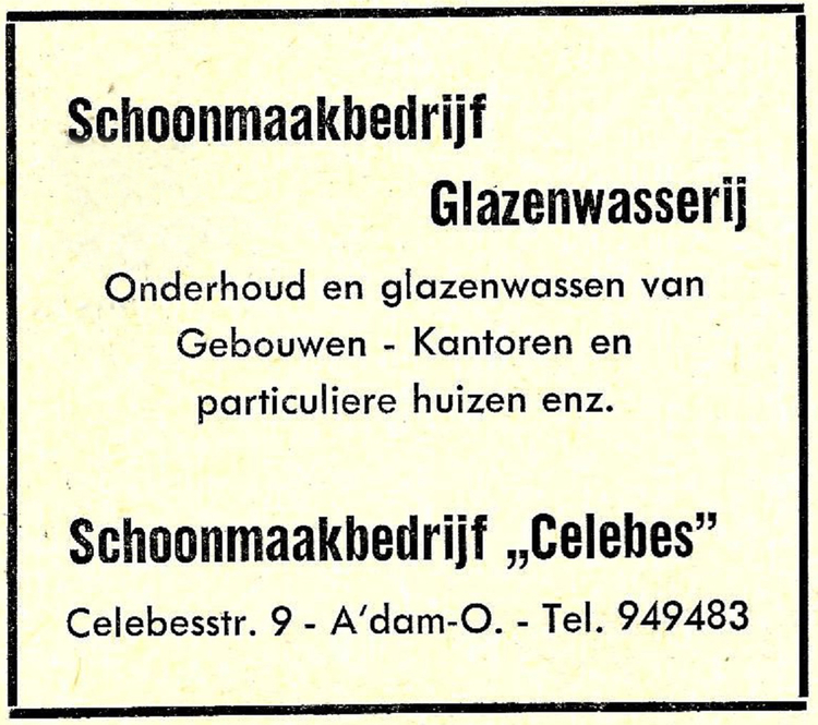 Celebesstraat 09 - 1963 .<br />Bron: Diemer Courant 