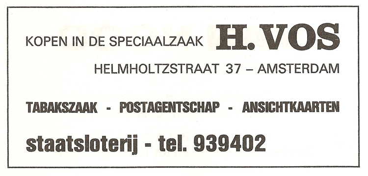 Helmholzstraat 37 - 1982  