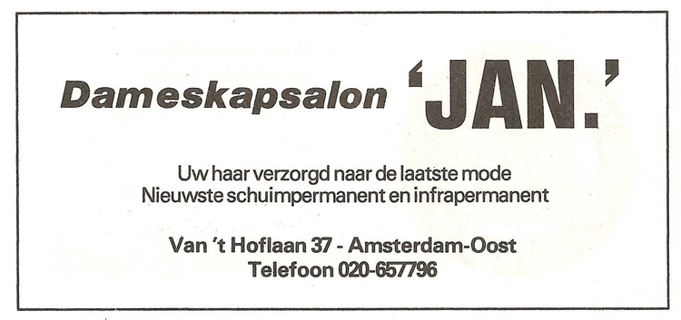 Van 't Hoflaan 37 - 1982  