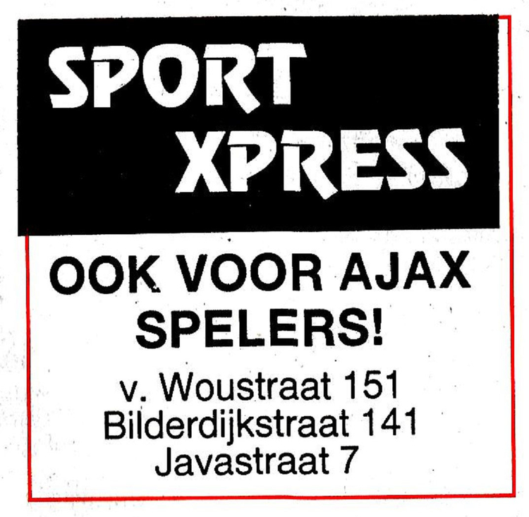 Javastraat 07 - 1995 .<br />Bron: Sportxpress 