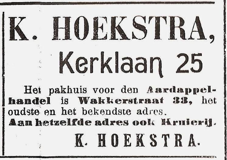 Wakkerstraat 33  - 1913  