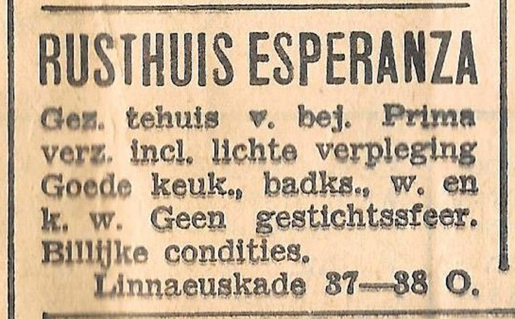 Linnaeuskade 37-38  - 1939 .<br />Bron: De Diemerpost 