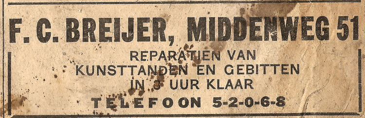 Middenweg 51 - 1938  