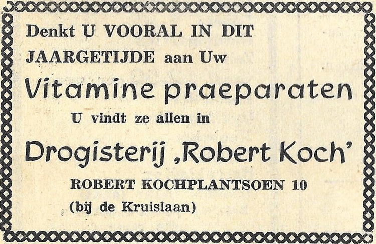 Robert Kochplantsoen 10 - 1953 .<br />Bron: De Meerpost 