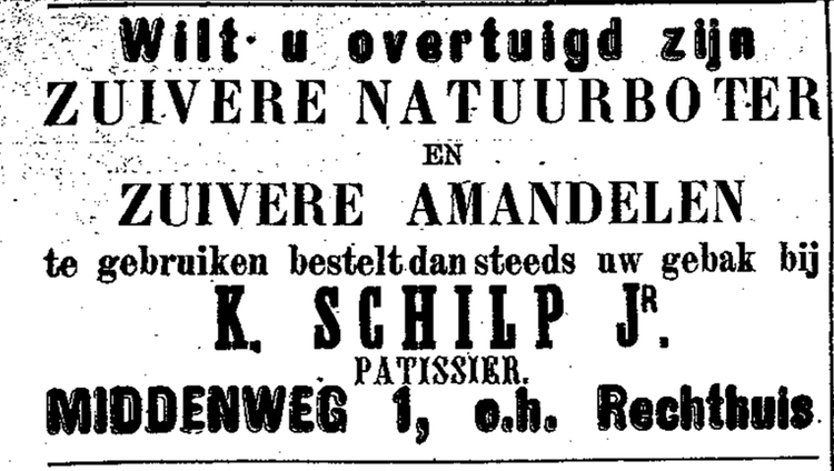 Middenweg 01 - 1902 .<br />Advertentie: Jan van Deudekom † 