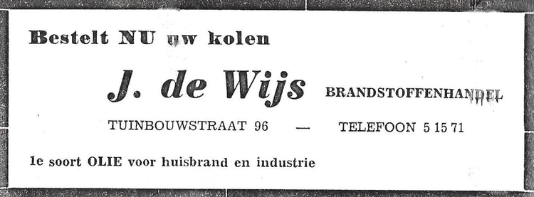 Tuinbouwstraat 96 - 1963 .<br />Bron: De Nieuwe Diemerpost 