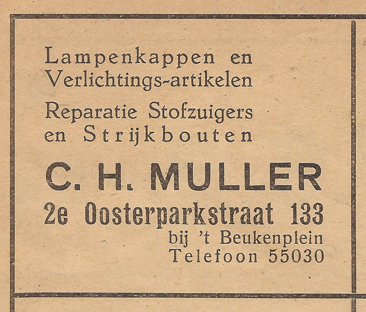 Tweede Oosterparkstraat 133 - 1946  