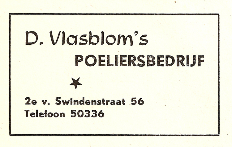 Tweede van Swindenstraat 56 - 1950  