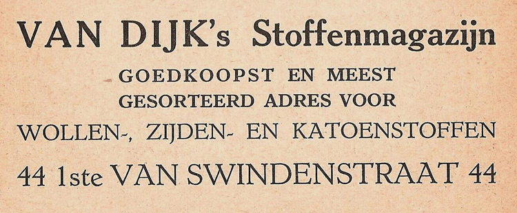 1e van Swindenstraat 44 - 1926  