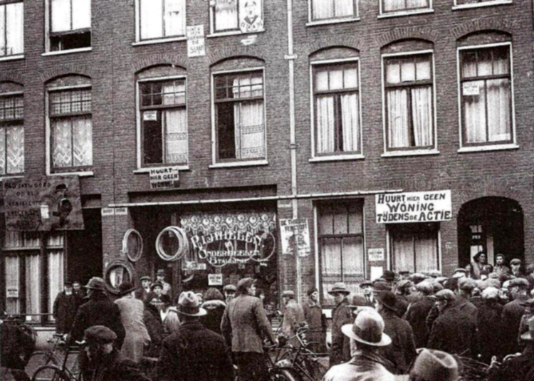 Vrolijkstraat 292 Rijwielen en Onderdelen Crisisjaren - ± 1935 .<br />Foto: Beeldbank Amsterdam 