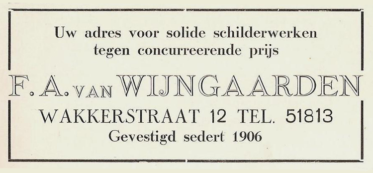 Wakkerstraat 12 - 1939  
